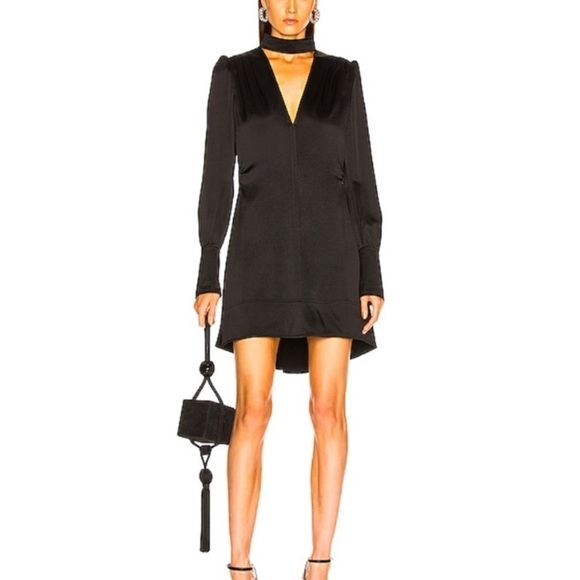 NWT A.L.C Garrison dress in black long sleeve mock - Picture 2 of 14